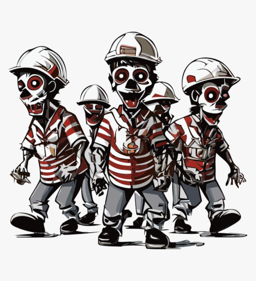 Operai zombie/illustrazione 02