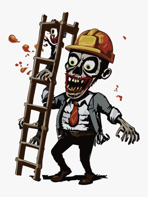 Trabajador zombie / ilustración 04