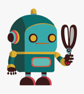 Leuke retro kappersrobot