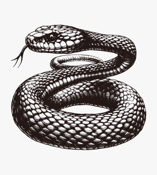 Esboço / ilustração de cobra