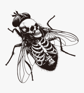 Mouche et crâne 02