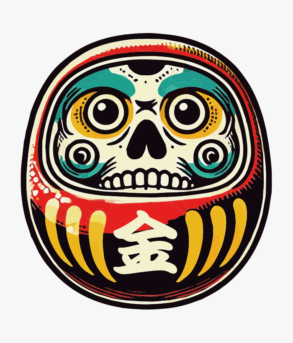 Skull Daruma / illustration