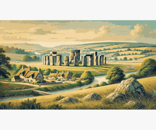 Stonehenge in England / illustration