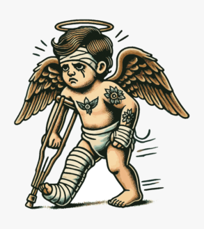 The injured angel / illustration 02