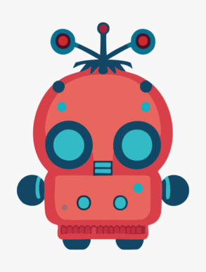 Schattige retro tomatenrobot / illustratie