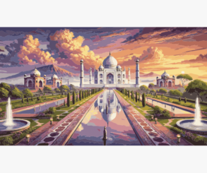 Taj Mahal in India / illustration