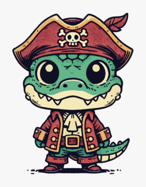 Kapitan krokodyl pirat / ilustracja