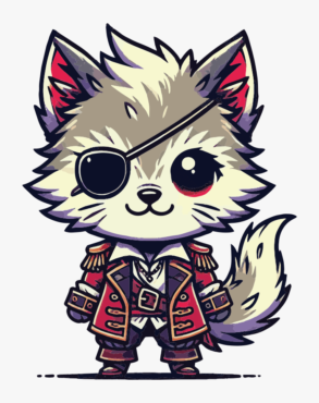 Capitaine loup pirate / illustration