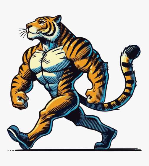 Personnage/illustration de tigre macho