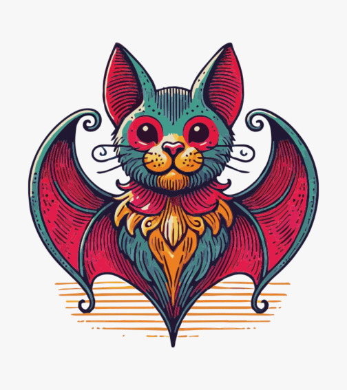 Cat Bat / vector design 02