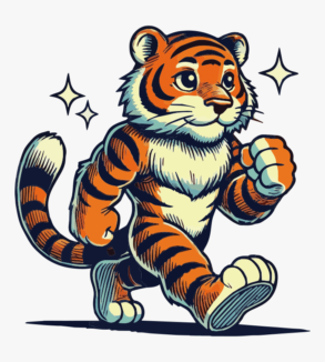 Personagem tigre fofo