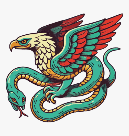 Chimère, corps d'aigle et queue de serpent / illustration