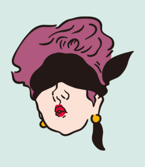Illustration of a blindfolded woman